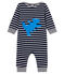 Baby-Langoverall für Jungen mit Streifen blau SMOKING/weiss MARSHMALLOW CN