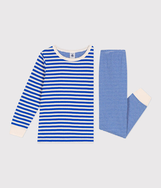 Kinder-Pyjama aus Doppeljersey mit Streifen PERSE/ AVALANCHE