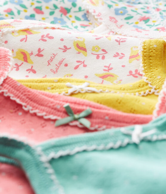5er-Set Baby-Trägerbodys für Mädchen variante 1