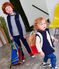 Kinder-Weste aus Doppeljersey blau SMOKING
