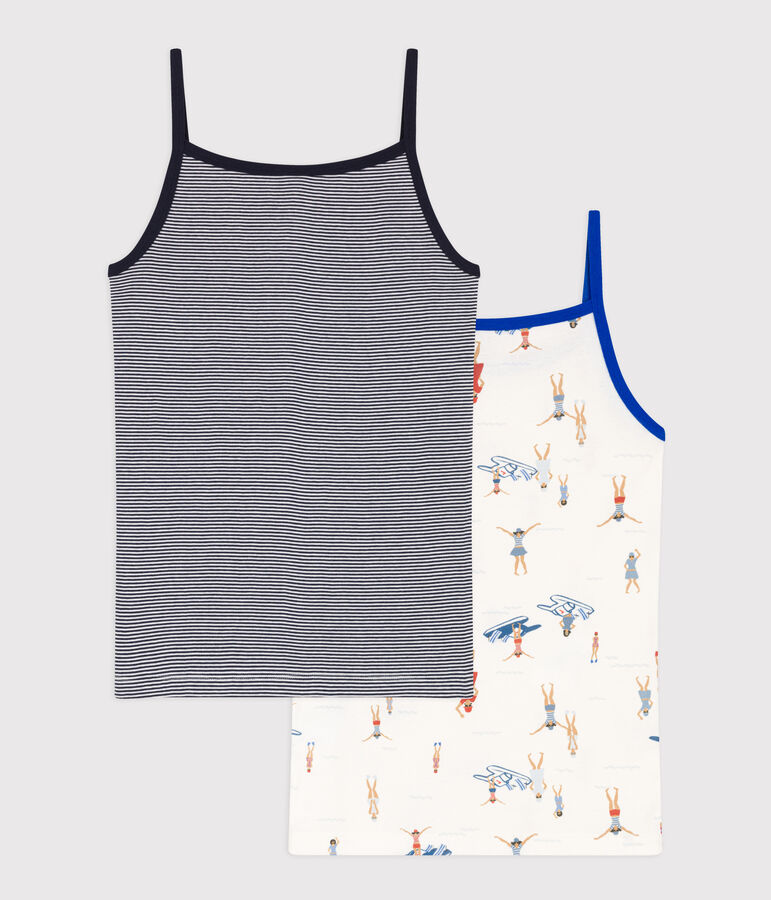 Damen-Spaghetti-Top aus Baumwolle vielfarbig