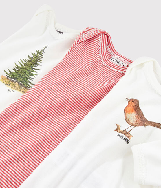 3er-Set langärmelige Baby-Bodys für Mädchen Petit Bateau x Deyrolle variante 1