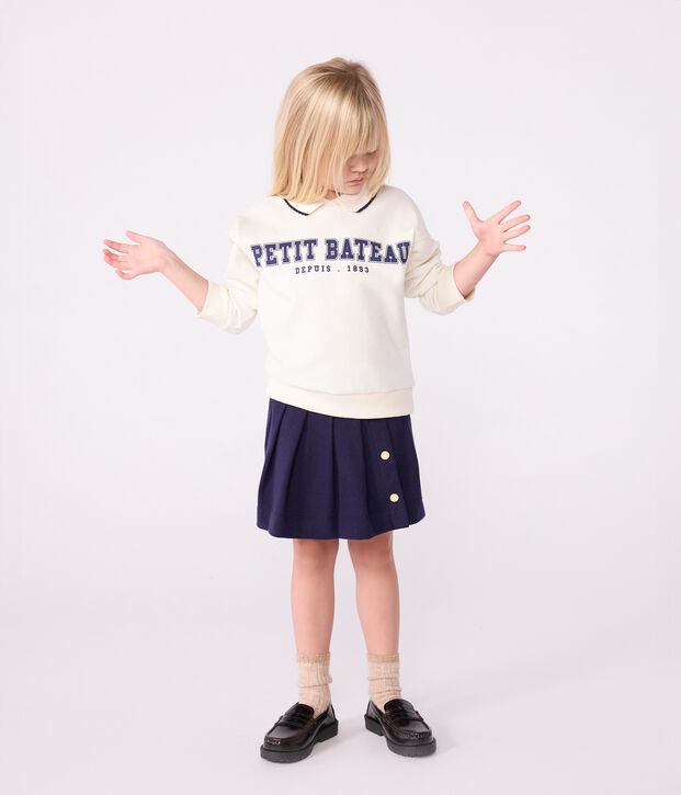 Kinder-Sweatshirt aus gemusterter Baumwolle MILK