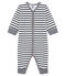 Baby-Strampler ohne Fuß aus Doppelersey für Jungen weiss MARSHMALLOW/blau SMOKING CN