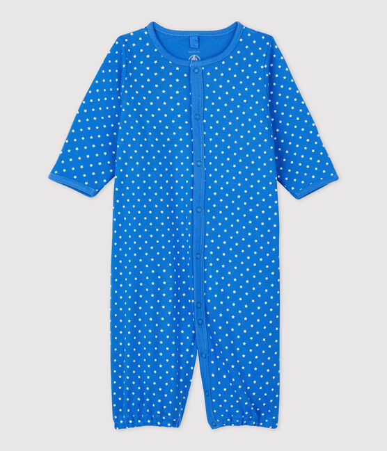 Baby-Overall aus Bio-Baumwolle blau BRASIER/grau MARSHMALLOW