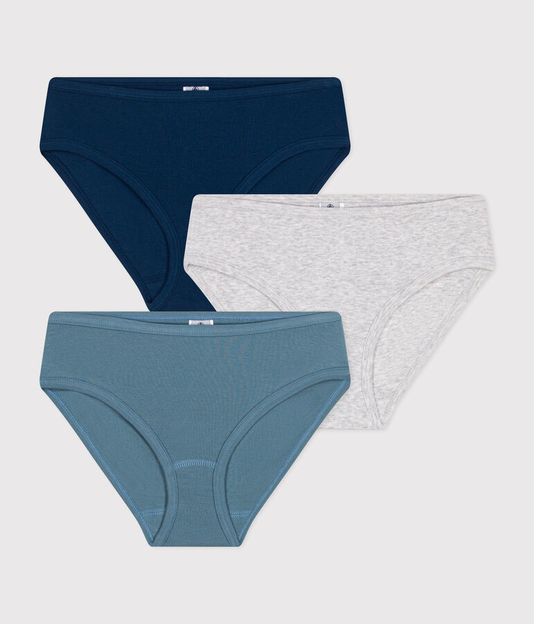 3er-Set Slips aus Baumwolle f&uuml;r Damen vielfarbig