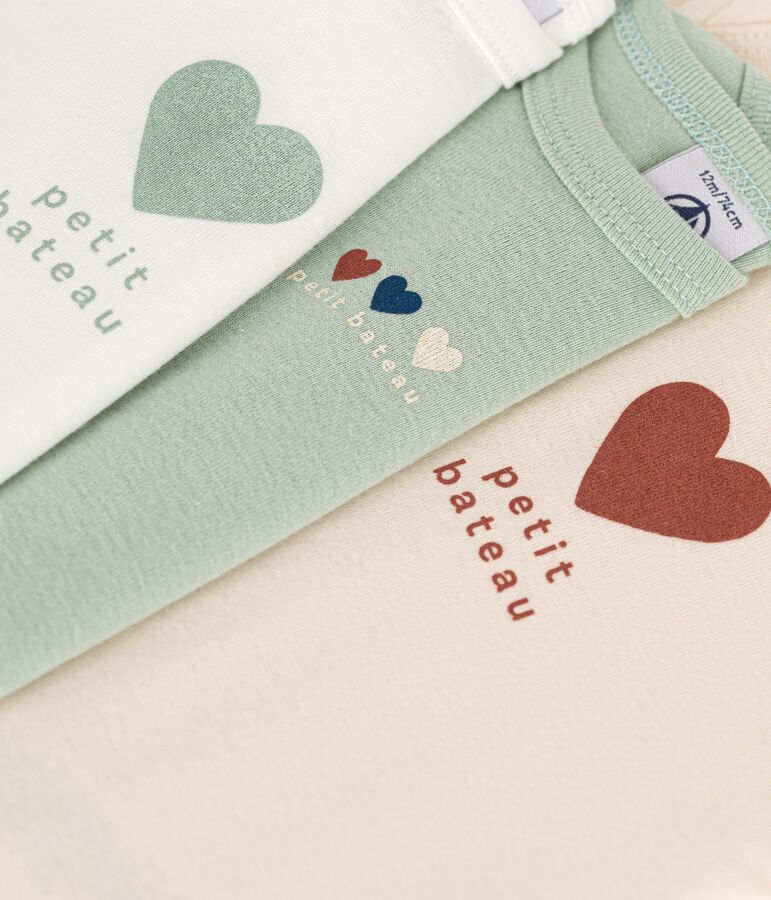 3er-Set lang&auml;rmelige Baby-Bodys aus Baumwolle vielfarbig