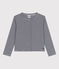 Kinder-Cardigan aus Baumwolle mit Streifen blau SMOKING/weiss MARSHMALLOW