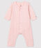 Baby-Bodyjama ohne Füße aus Bio-Baumwolle mit kleinem Sternen-Motiv für Mädchen rosa FLEUR/grau CONCRETE