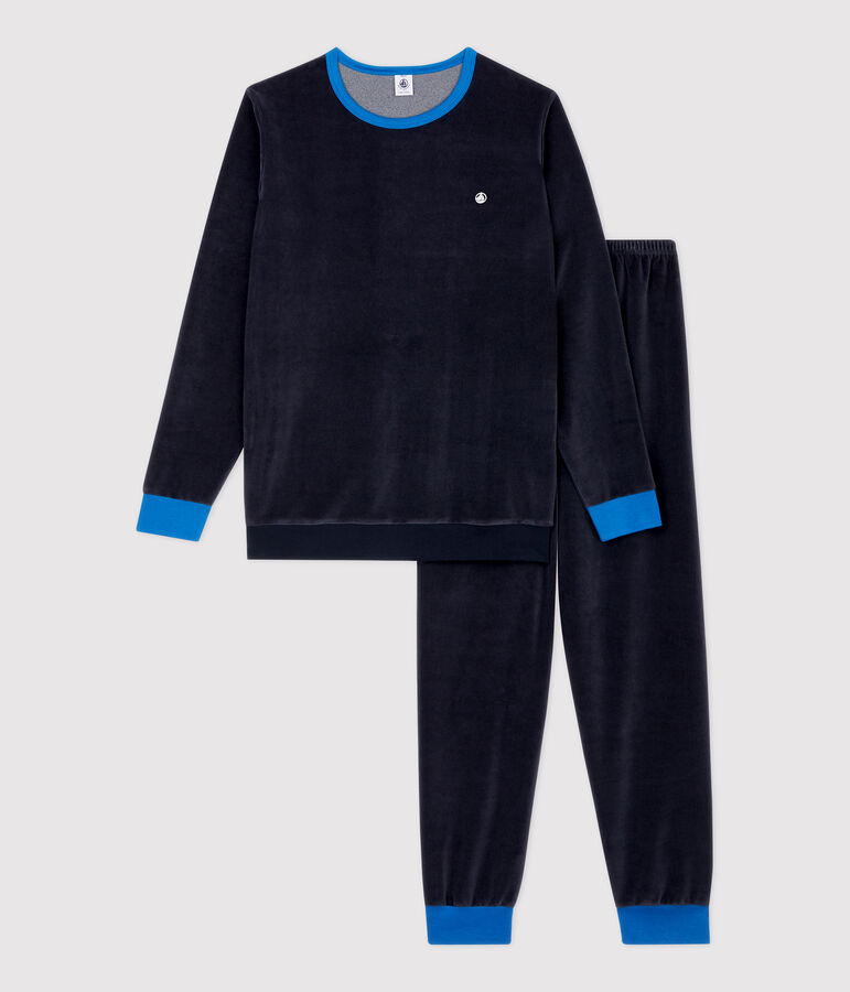 Kinderpyjama aus Nicki f&uuml;r Jungen blau