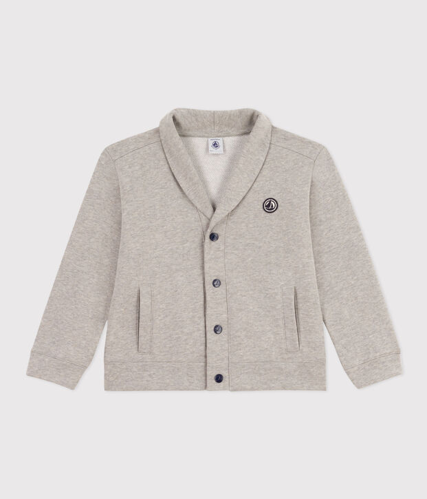 Kinder Cardigan aus Baumwolle f&uuml;r Jungen grau