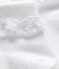 Einfarbige Mädchen-Socken mit Spitzenbesatz weiss ECUME