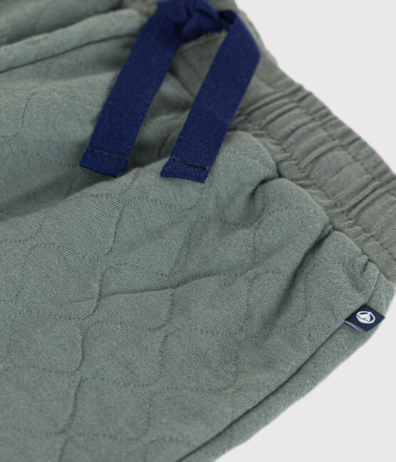 Kinderhose aus gestepptem Doppeljersey für Jungen grün THUYA