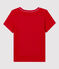 Kurzärmliges Kinder-T-Shirt aus Baumwolle für Mädchen rot TERKUIT