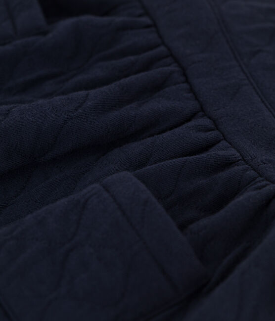 Bedrucktes ärmelloses Babykleid aus gestepptem Doppeljersey blau SMOKING