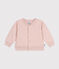 Baby-Teddyjacke aus gestepptem Doppeljersey rosa SALINE