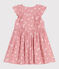 Ärmelloses Kinder-Kleid aus Baumwolle mit Blumenmuster rosa CHARME/weiss MARSHMALLOW