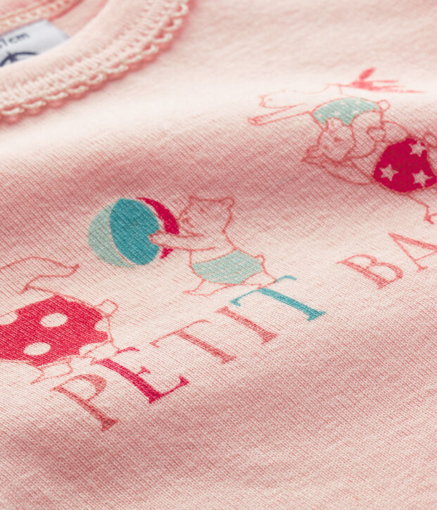 Lang&auml;rmliger Baby-Body f&uuml;r M&auml;dchen rosa