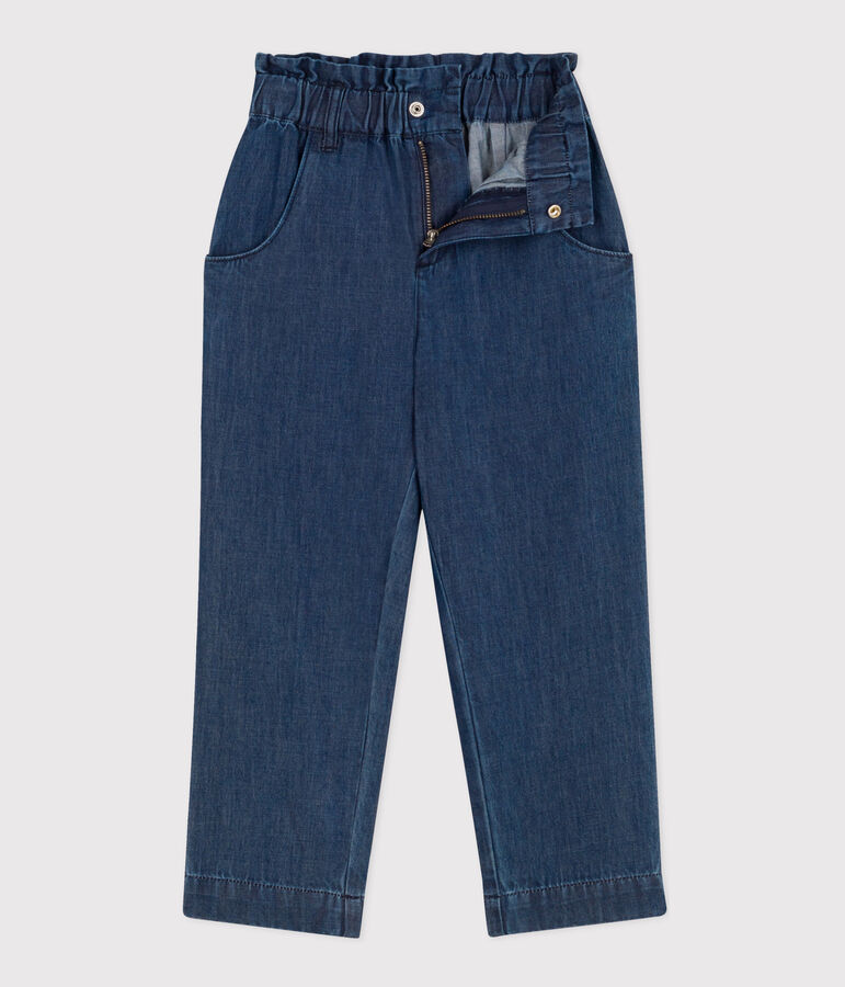 Gerade geschnittene Hose aus leichtem Denim Kinder/M&auml;dchen blau