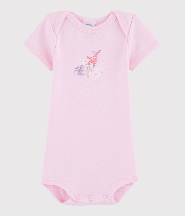 Kurz&auml;rmeliger Baby-Body M&auml;dchen/Jungen rosa