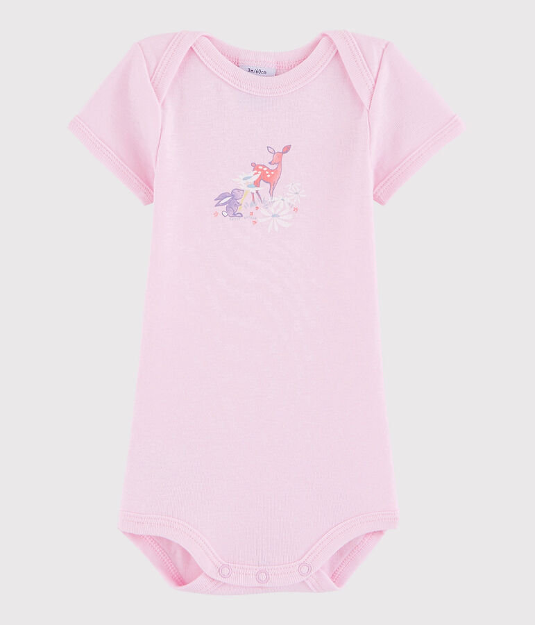 Kurz&auml;rmeliger Baby-Body M&auml;dchen/Jungen rosa