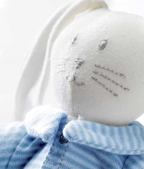Angezogenes kuschelhäschen blau FRAICHEUR/weiss MARSHMALLOW