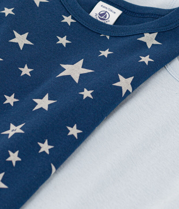 2er-Set lang&auml;rmelige T-Shirts aus Baumwolle mit Sternen-Motiv f&uuml;r Jungen vielfarbig