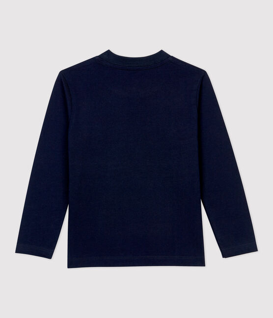 Langärmeliges Kinder-T-Shirt aus Baumwolle für Jungen blau SMOKING