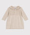Langärmeliges Baby-Kleid aus Baumwollstrick beige MONTELIMAR CHINE