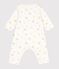 Baby-Bodyjama ohne F&uuml;&szlig;chen aus Baumwolle mit Blumenmotiv weiss MARSHMALLOW/weiss MULTICO