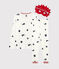 Kinderpyjama aus Rippstrick mit Löwenmotiven weiss MARSHMALLOW/blau MEDIEVAL
