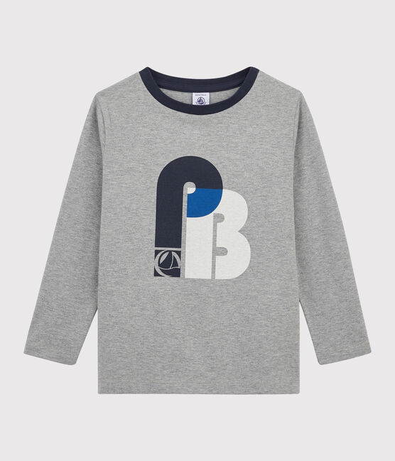 Kinder-T-Shirt mit Siebdruck für Jungen grau SUBWAY CHINE