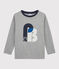 Kinder-T-Shirt mit Siebdruck für Jungen grau SUBWAY CHINE
