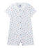 Kurzer Baby-Jungen-Einteiler mit Print weiss ECUME/weiss MULTICO