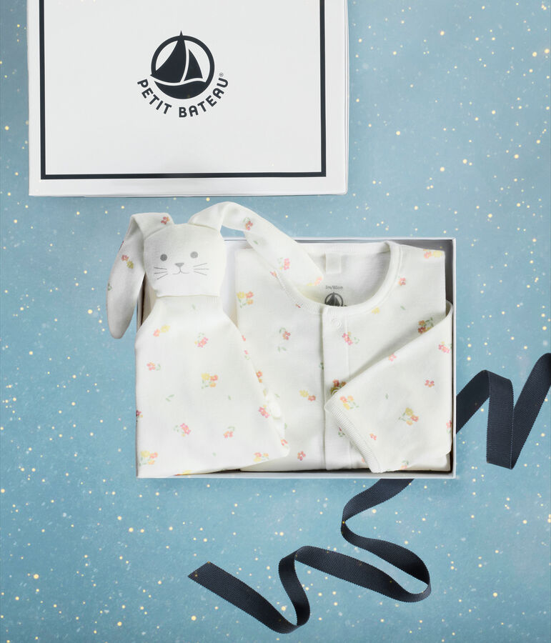 Newborn-Geschenkset aus Baumwolle mit Blumenmotiv vielfarbig