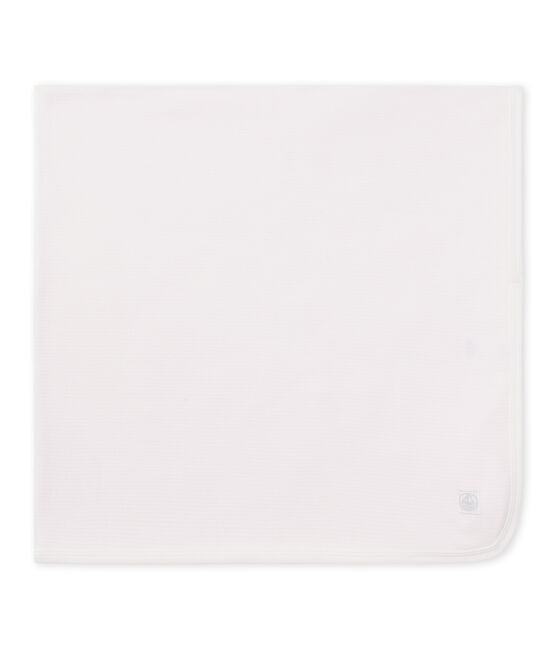 Unisex-Baby-Decke mit Milleraies-Ringelmuster rosa VIENNE/weiss ECUME