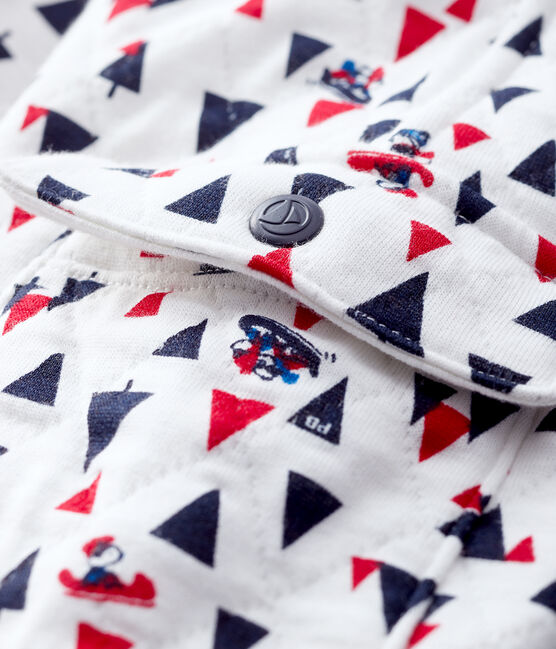 Baby-Hose aus Doppeljersey für Jungen weiss MARSHMALLOW/weiss MULTICO