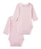 Baby-Mädchen-Bodys für Neugeborene im 2er-Set weiss LOT