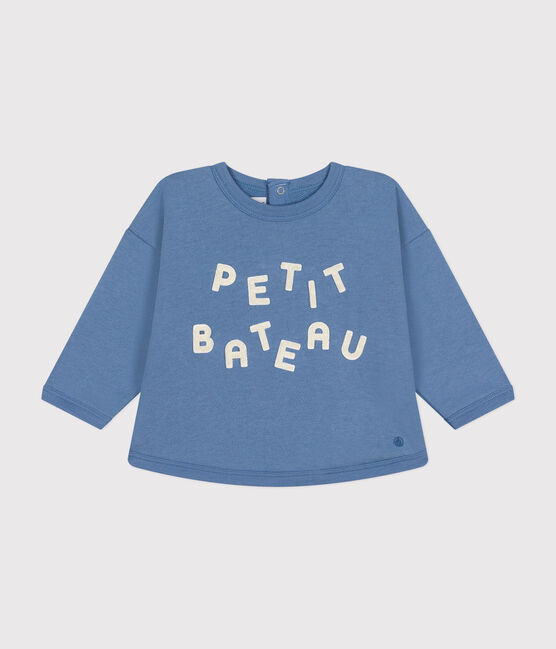 Baby-Sweatshirt aus Molton blau BEACH