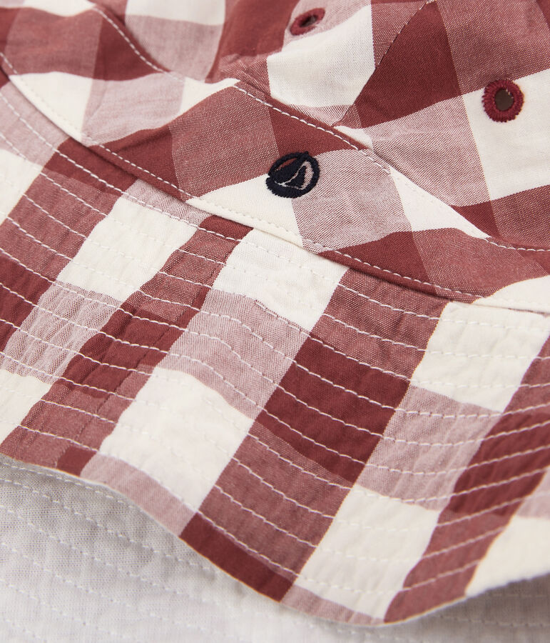 Kinder-Sonnenhut aus Popeline f&uuml;r M&auml;dchen braun/naturfarben