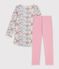 Kinder-Nachthemd und Leggings aus Doppeljersey mit Blumenmotiv rosa/vielfarbig