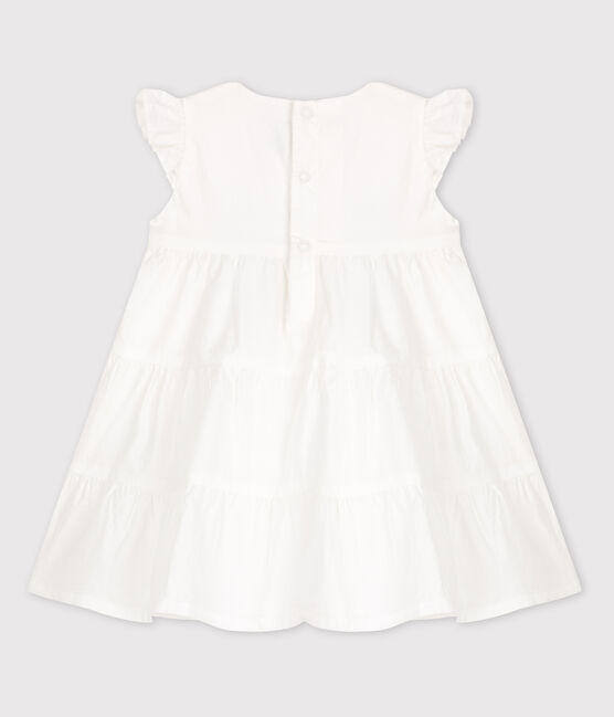 Ärmelloses Babykleid aus Popeline weiss ECUME