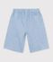 Kinder-Bermudashorts aus einfarbiger Baumwolle blau