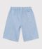 Kinder-Bermudashorts aus einfarbiger Baumwolle blau