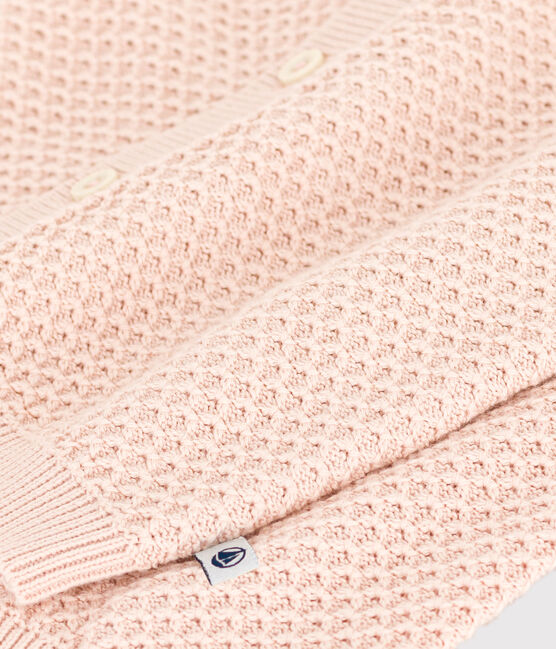 Baby-Cardigan aus Baumwollstrick rosa SALINE