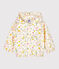 Gemusterte Baby-Windjacke Unisex weiss MARSHMALLOW/rosa ROSE/ MULTICO