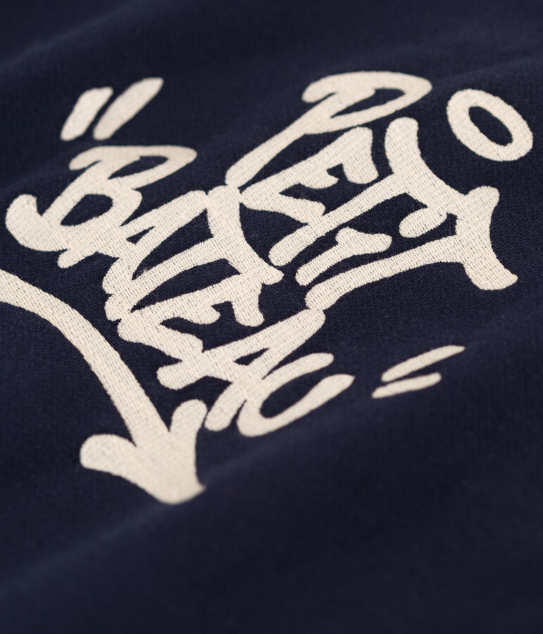 Sweatshirt aus Molton f&uuml;r Damen blau