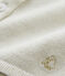 Glänzender Baby-Bolero Mädchen weiss ECUME/braun EM DORE