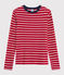 Damen-T-Shirt mit Rundhalsausschnitt rot TERKUIT/weiss MARSHMALLOW