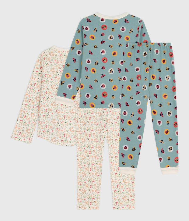 Set Kinder-Pyjamas aus bedruckter Baumwolle vielfarbig